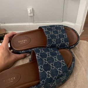 Gucci platform slides